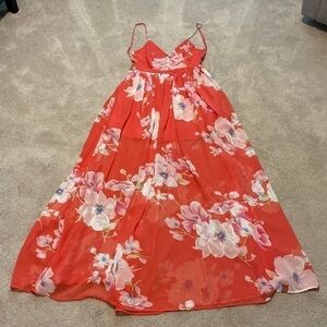 Pink Lily Floral Maxi Dress